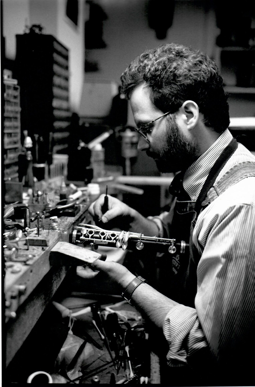 Mark Jacobi repairing clarinet